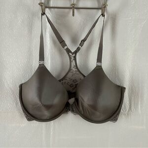 Maidenform Gray Front Closure Racerback Underwire Bra Size 36DD
